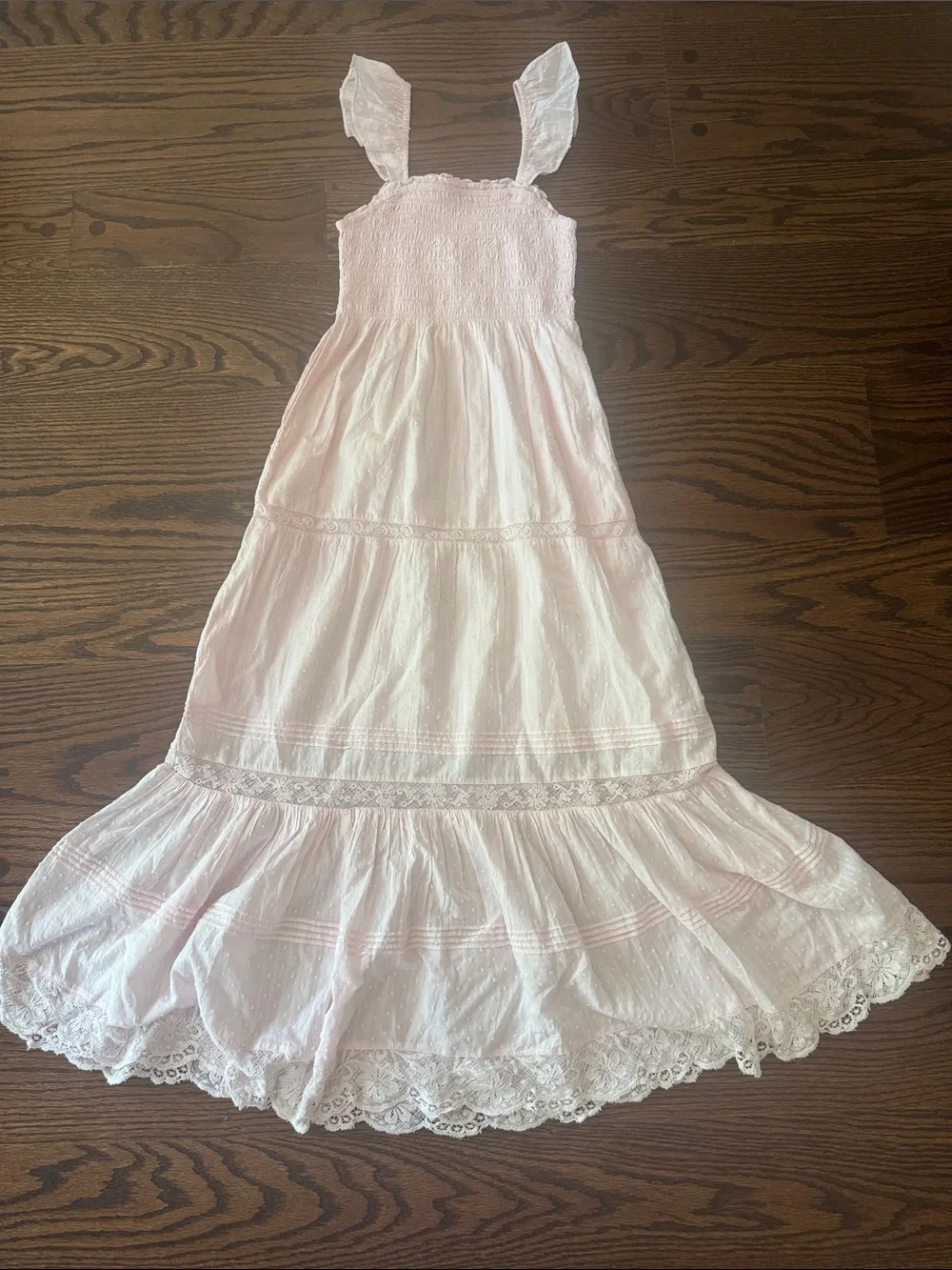LoveShackFancy light pink lace dress worn once size 10Y